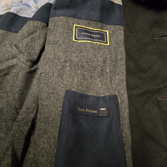 Mens Jacob Siegel  40R Loro Piana 100% Wool Black Coat - Picture 6 of 11